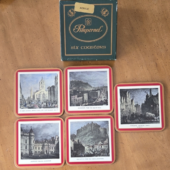 Vintage Pimpernel Edinburgh scene Coasters - Picture 2 of 13